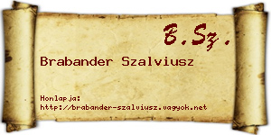 Brabander Szalviusz névjegykártya